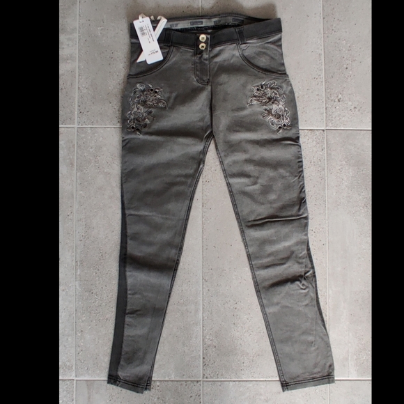 Freddy Wr Up grey denim floral embroidered - Picture 2 of 7